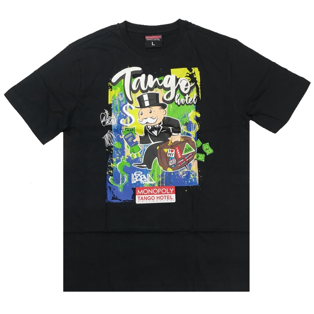 Mr Monopoly “Luggage” tee. Size large.